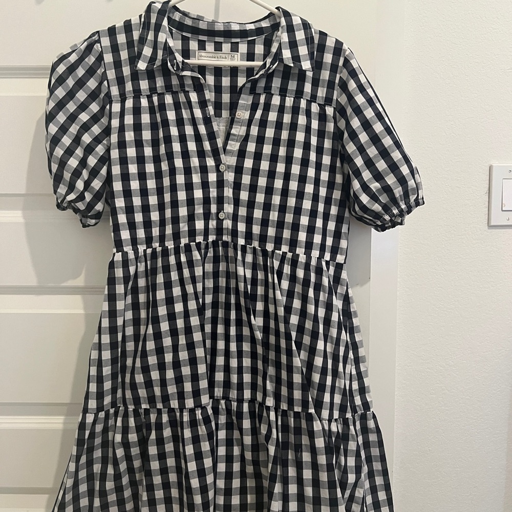 Abercrombie & Fitch Black and White Checkered Kids Dress